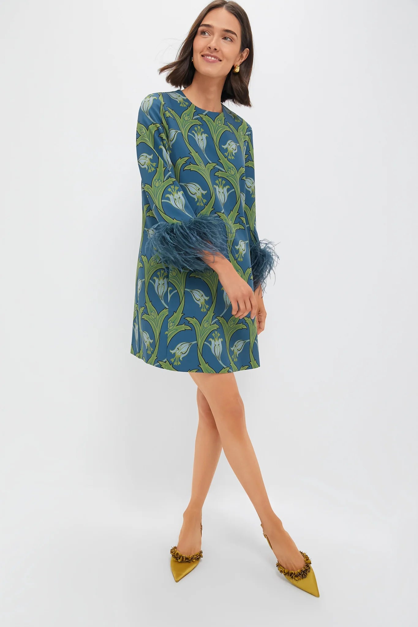 Deco Floral Feather Mod Mary Dress