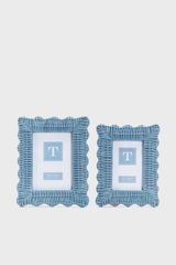 4x6 Blue Wicker Weave Frame