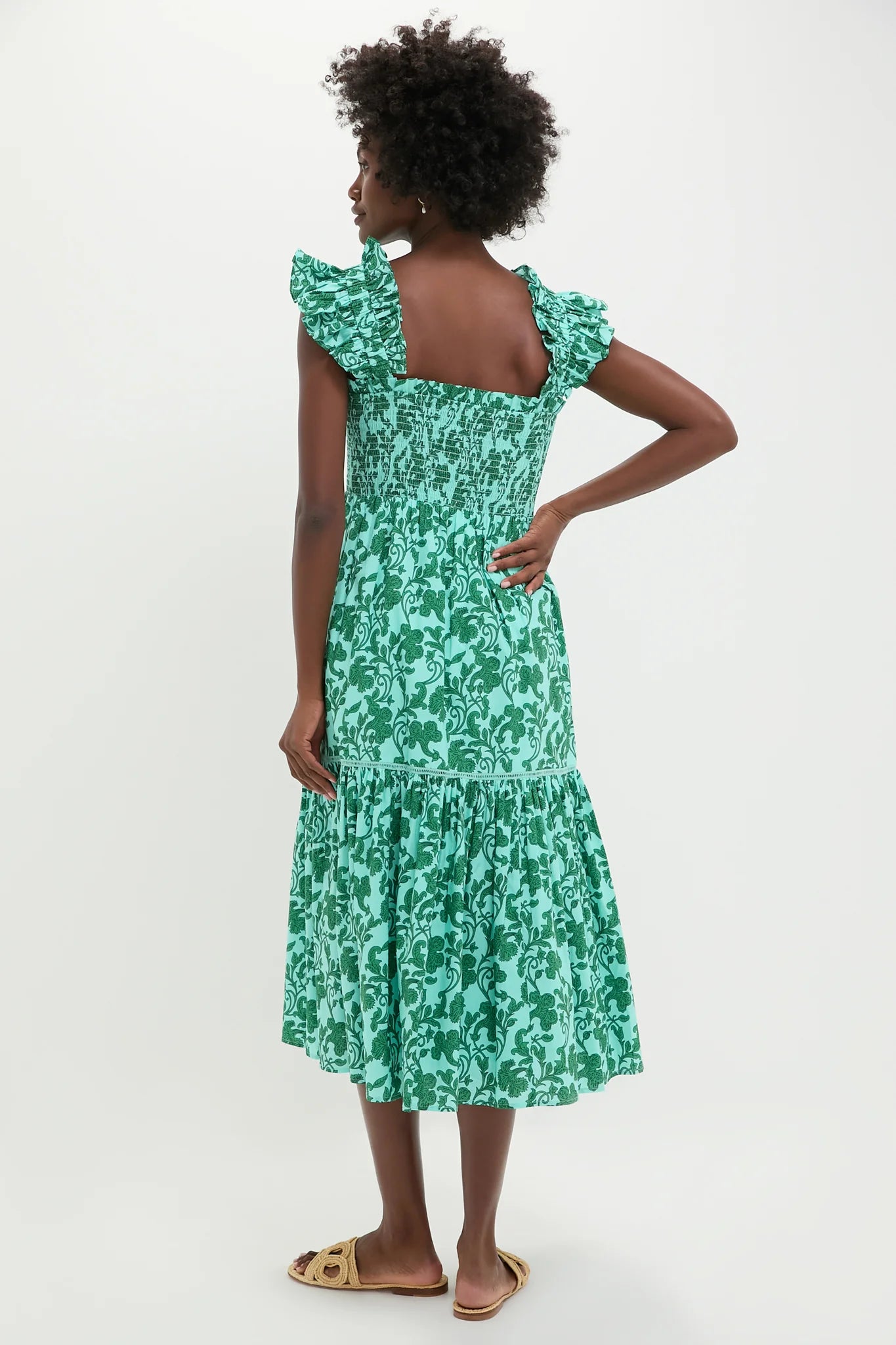 Mint Julep Floral Eleanor Midi Dress
