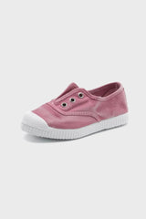 Washed Pink Canvas Laceless Sneaker