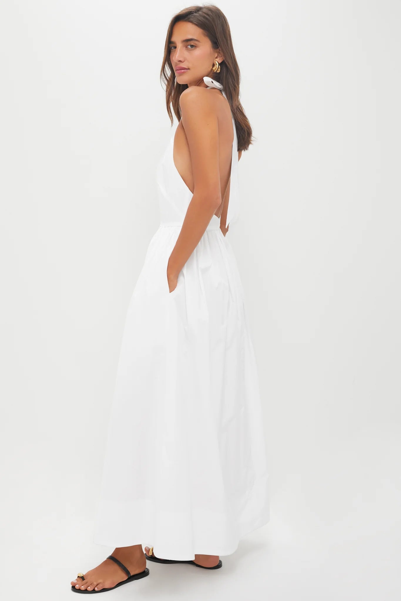 White Halter Marcie Dress