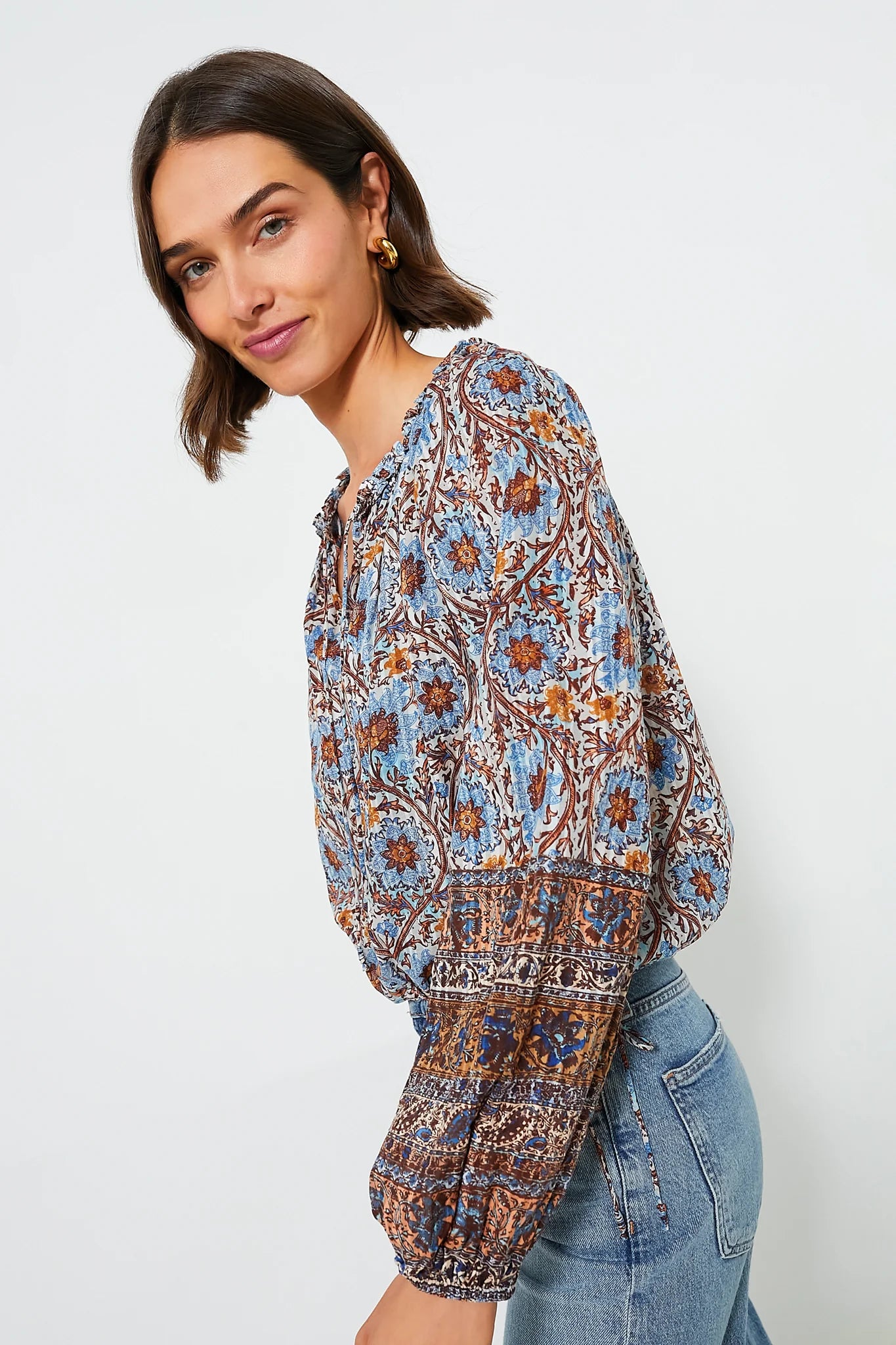Caspia Silva Blouse