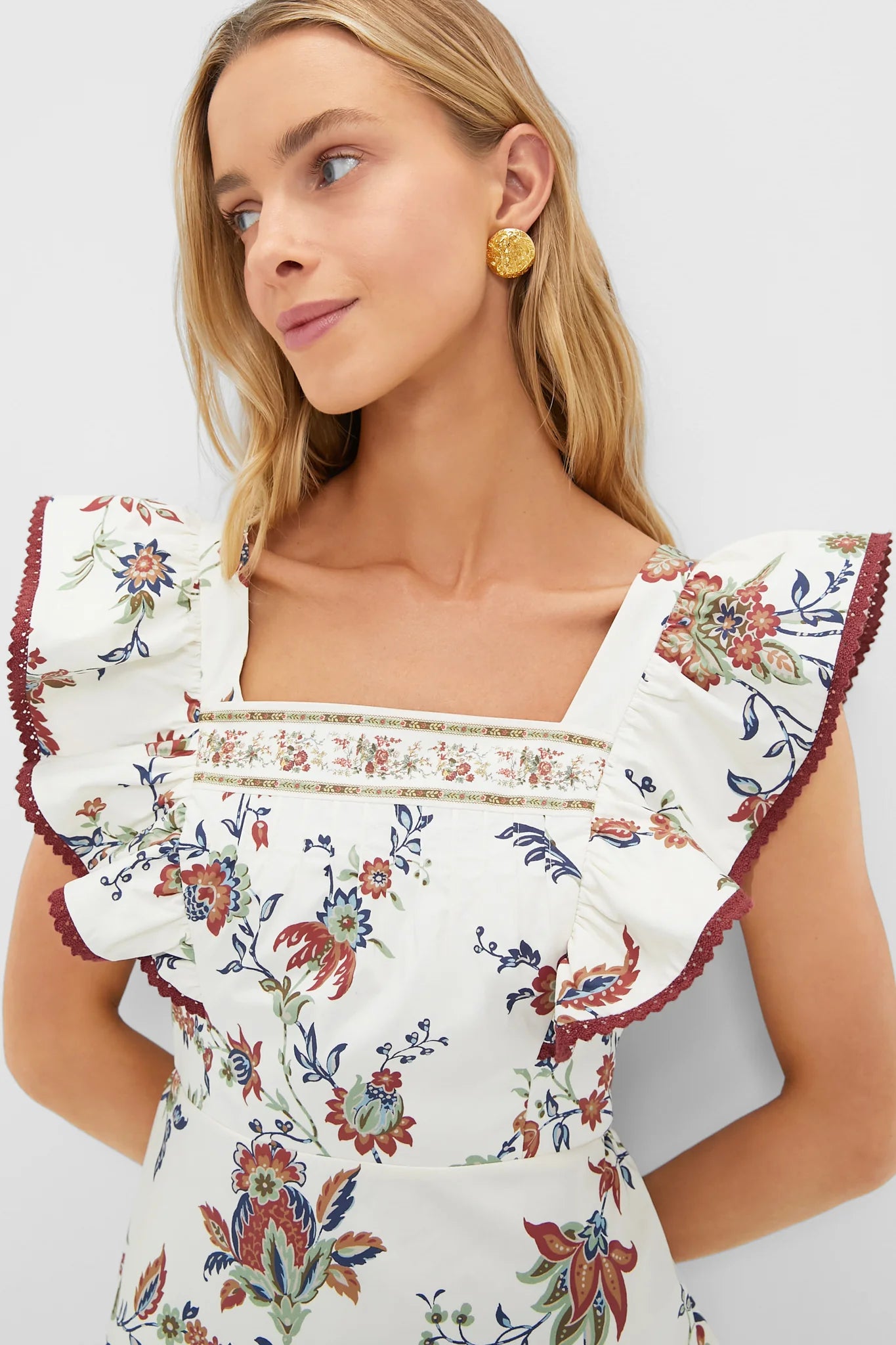 Terracotta Chintz Cotton Nora Dress