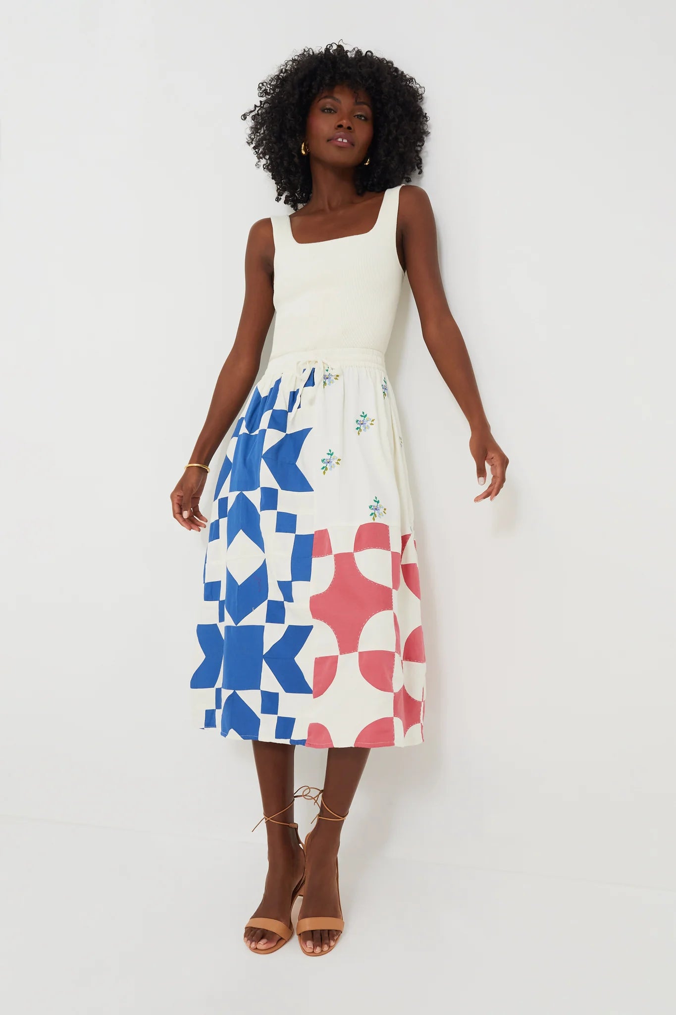 Multi Tanya Patchwork Skirt
