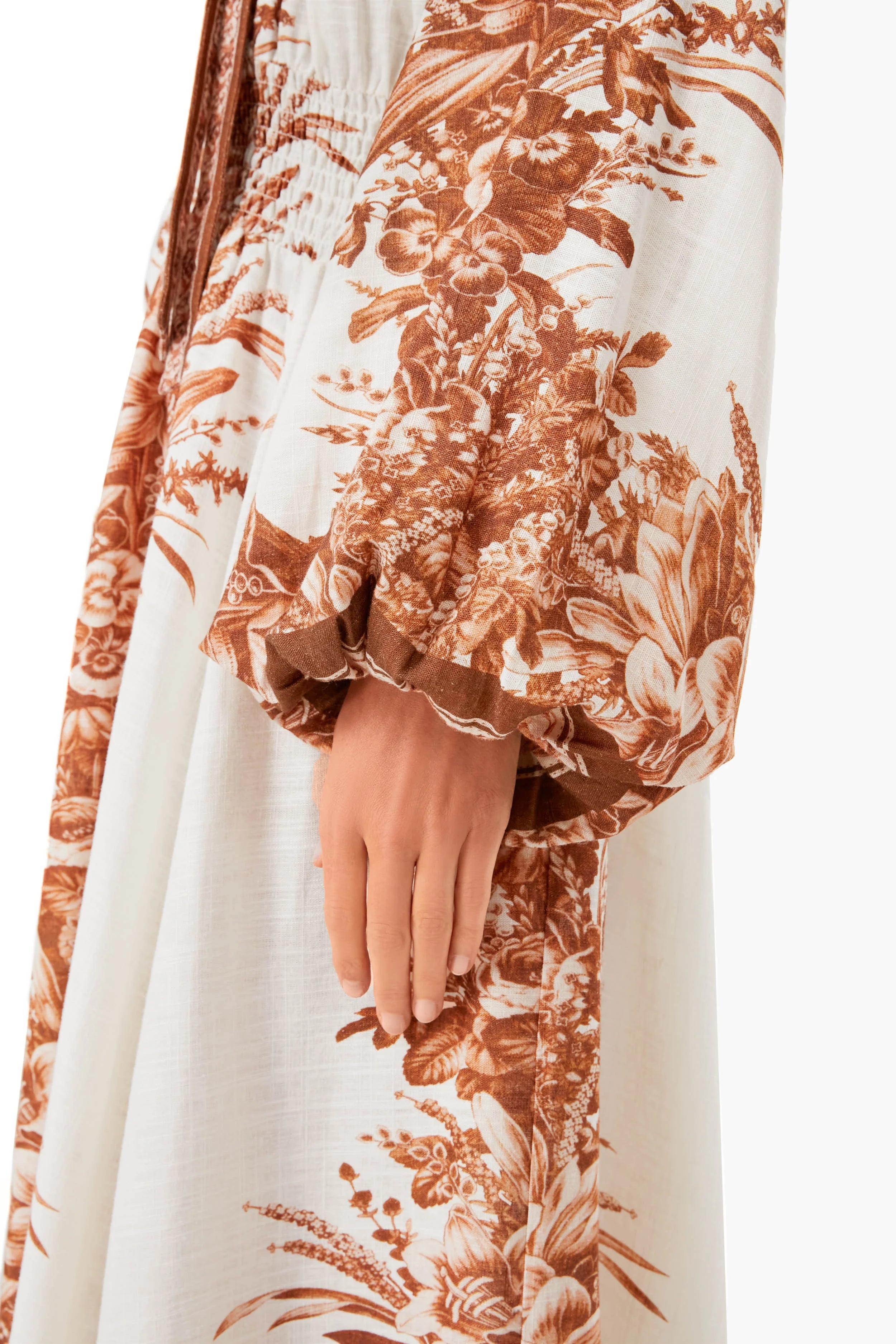 Khaki Floral Cryssa Dress