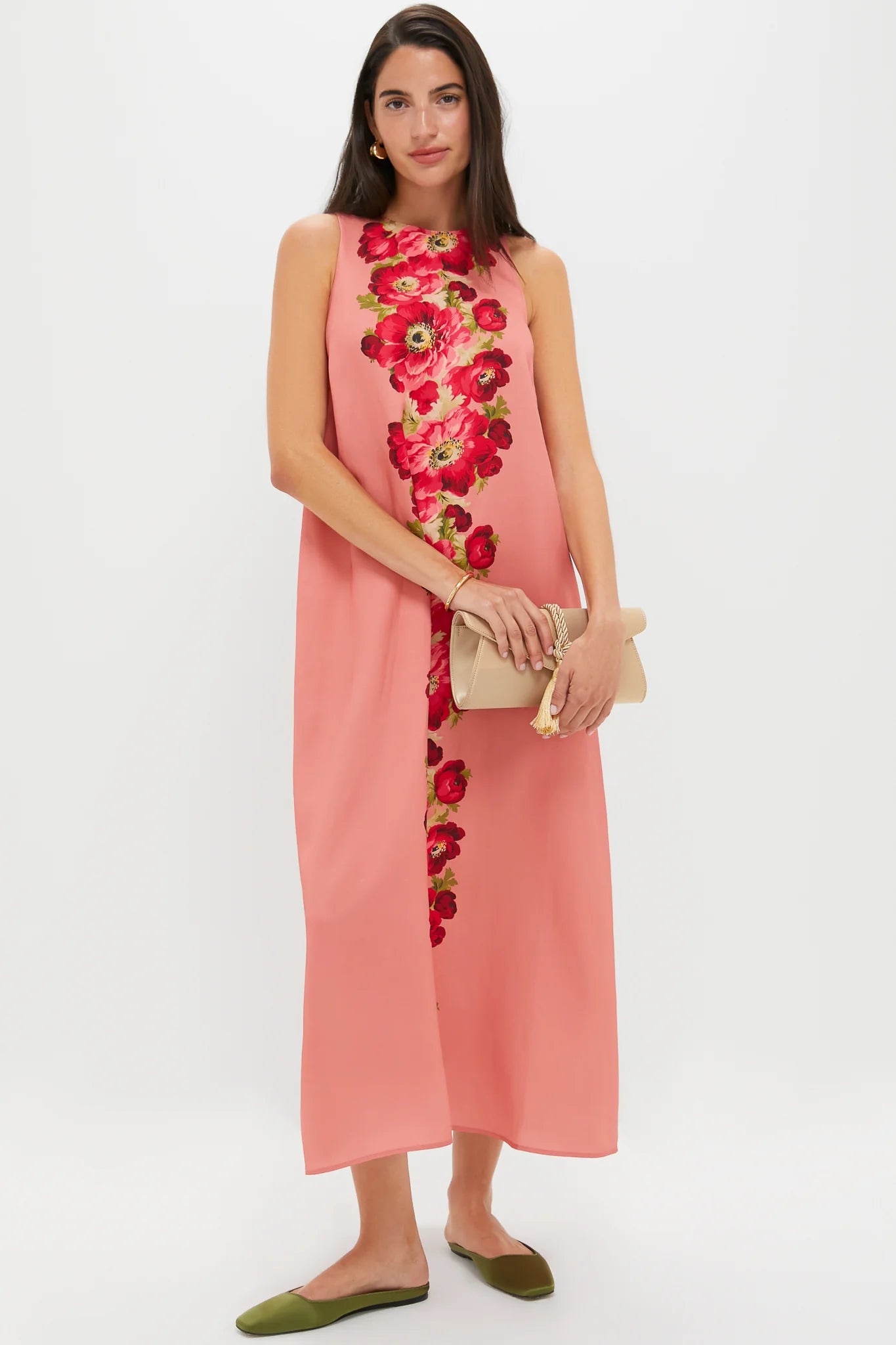 Champagne Satin Gabrielle Clutch