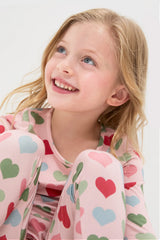 Pink Small Hearts Kids Bamboo Pj Set