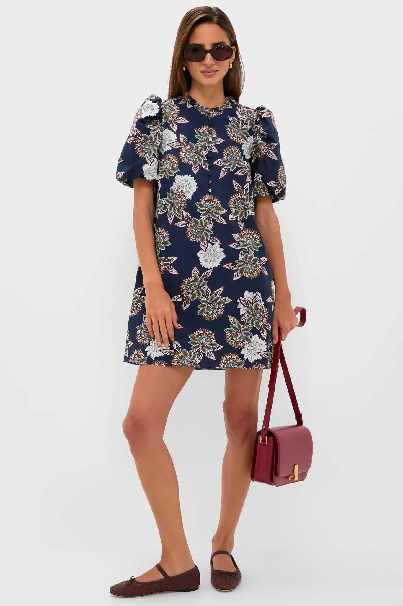 Navy Floral Mimi Mini Dress