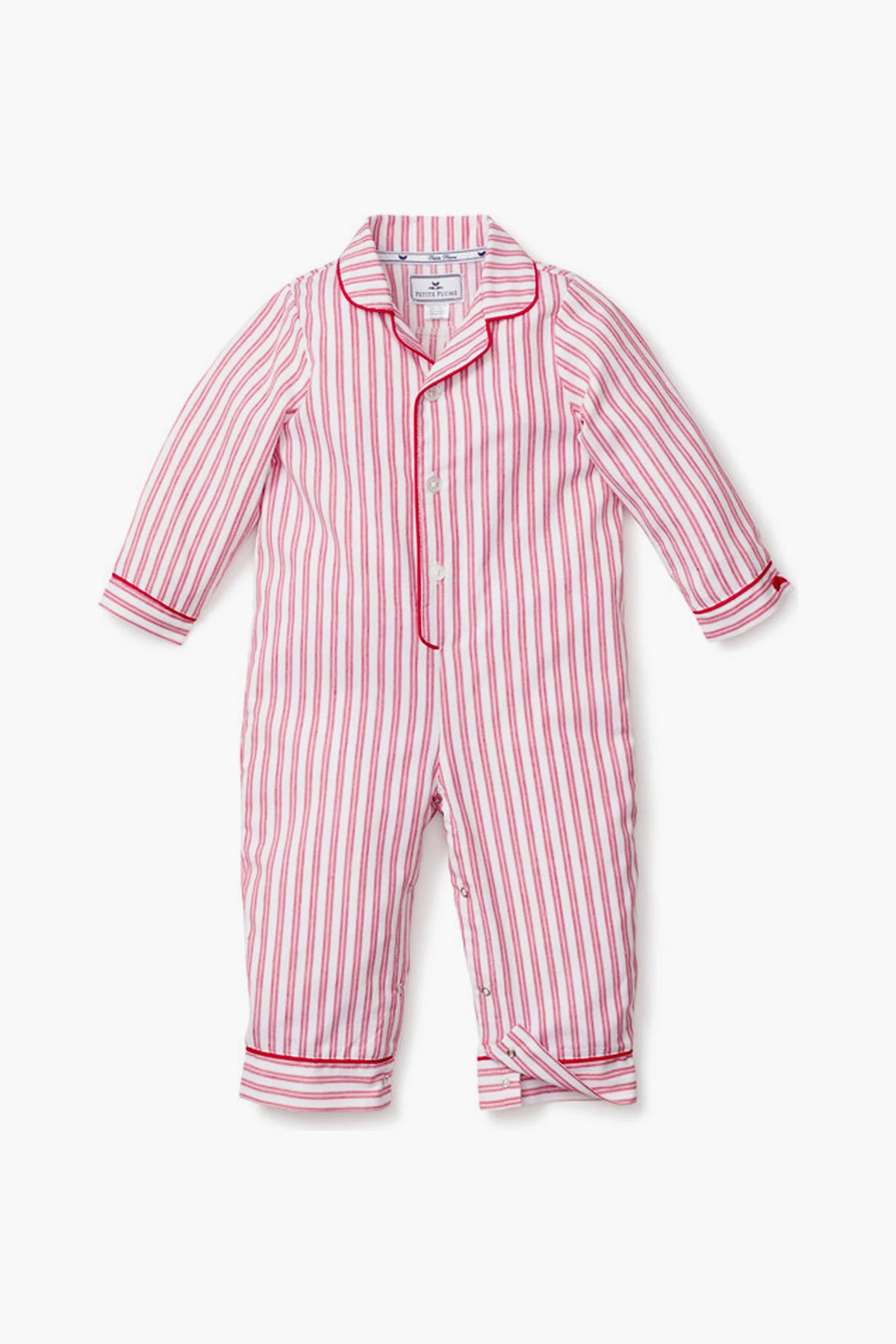 Infant Antique Red Ticking Romper