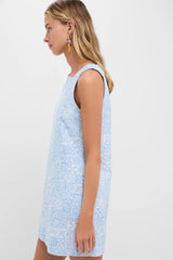 Blue Checkerboard Classic Mini Shift Dress