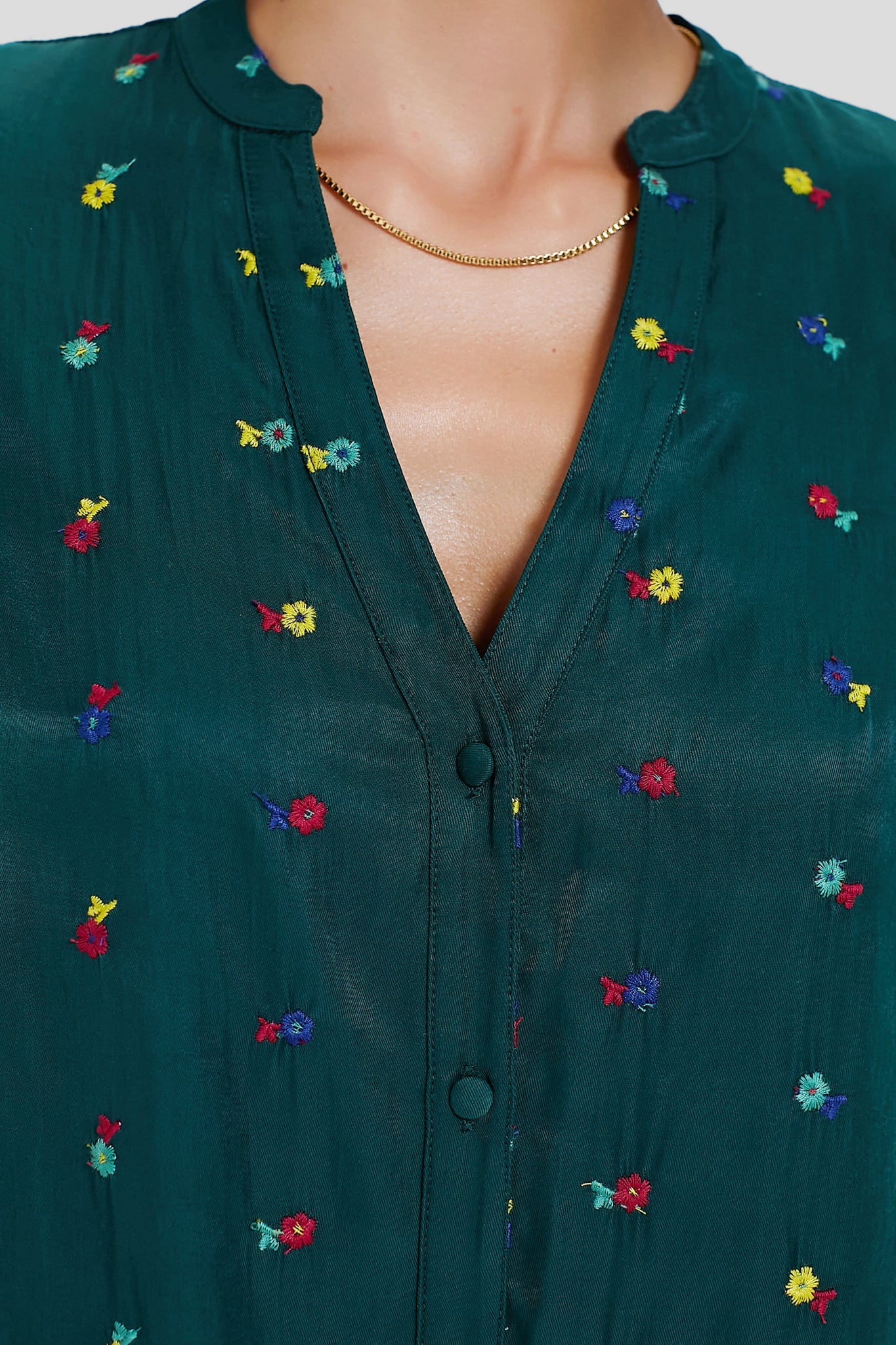 Green Embroidered Molly Dress