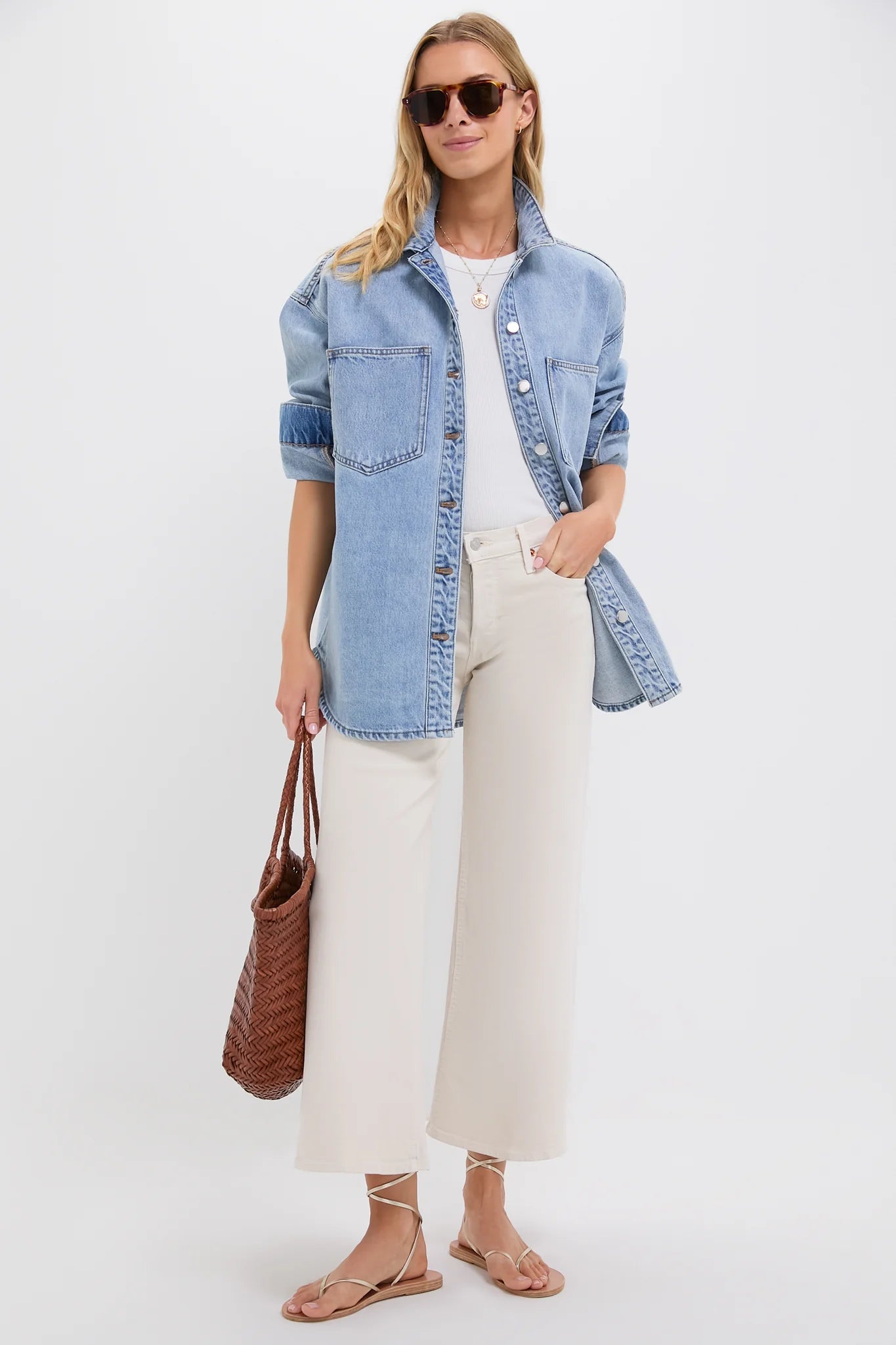 90s Blue Organic Denim Overshirt