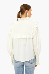 Cream Stan Sandwashed Longsleeve Quilted Top