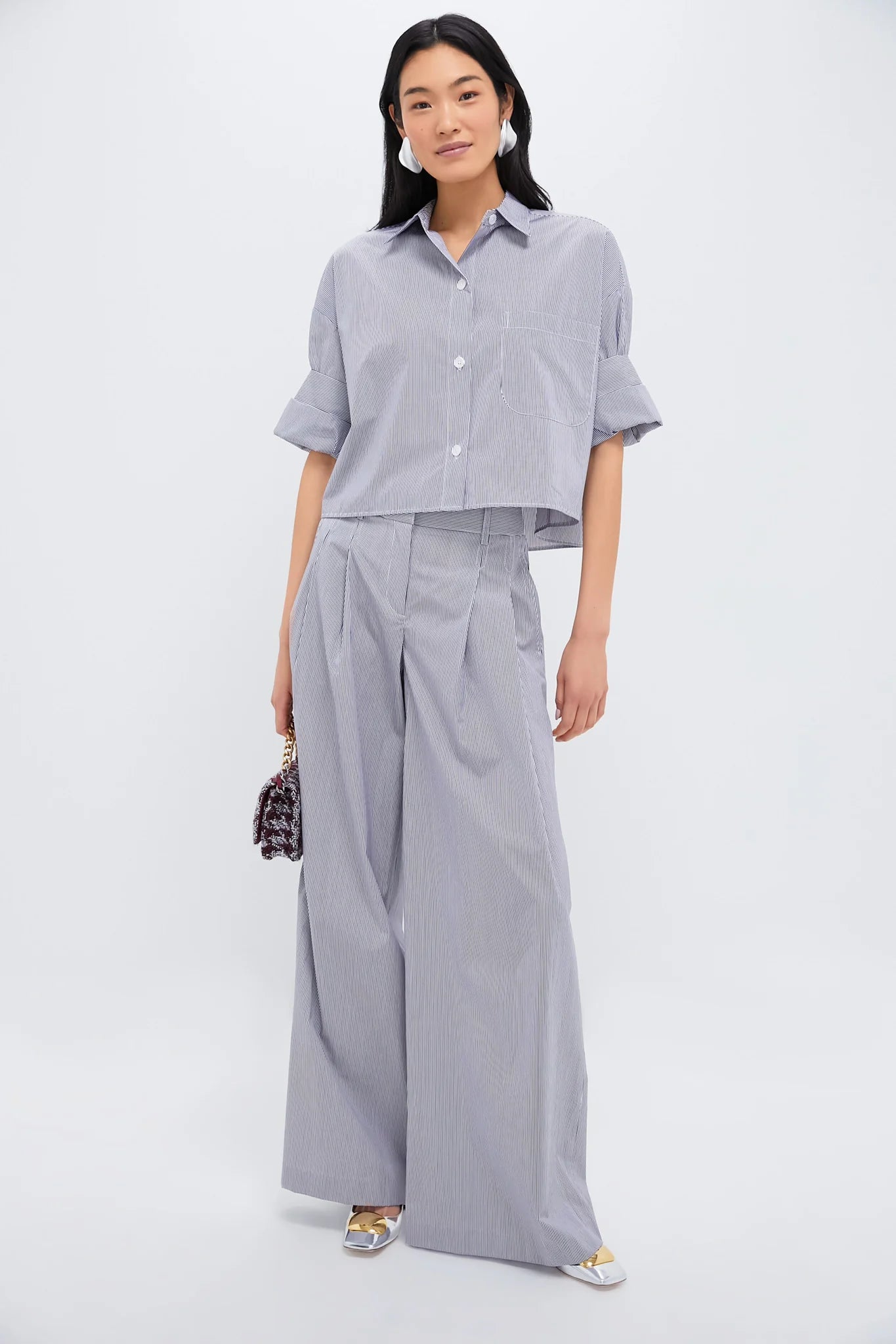 CHANEL Quilted Tweed Wallet On Chain