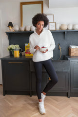 White Fleece Cady Quarter Zip