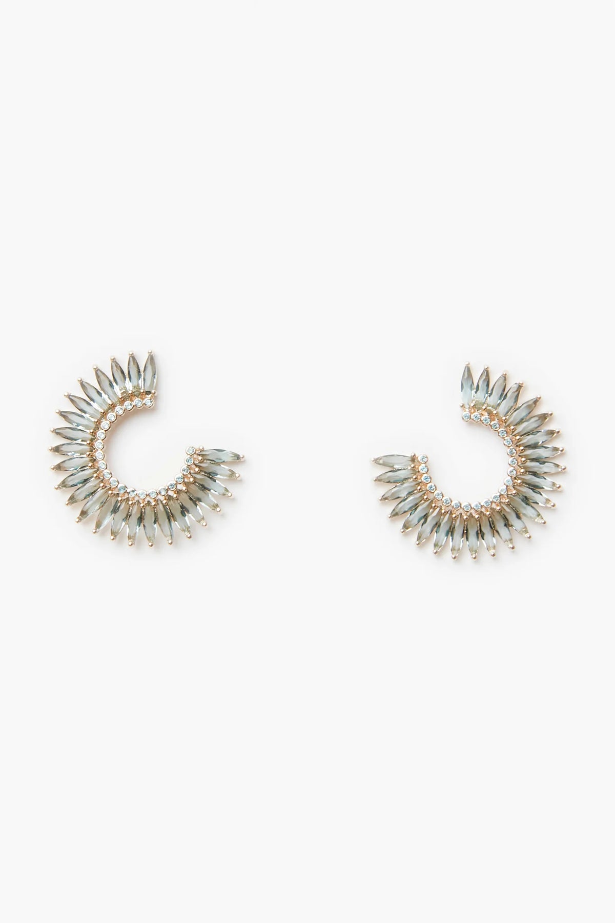 Baby Blue Crystal Madeline Hoops
