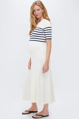 Ivory and Navy Stripe The Kaitlyn Dress