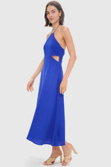 Royal Blue Beaded Azure Midi Dress