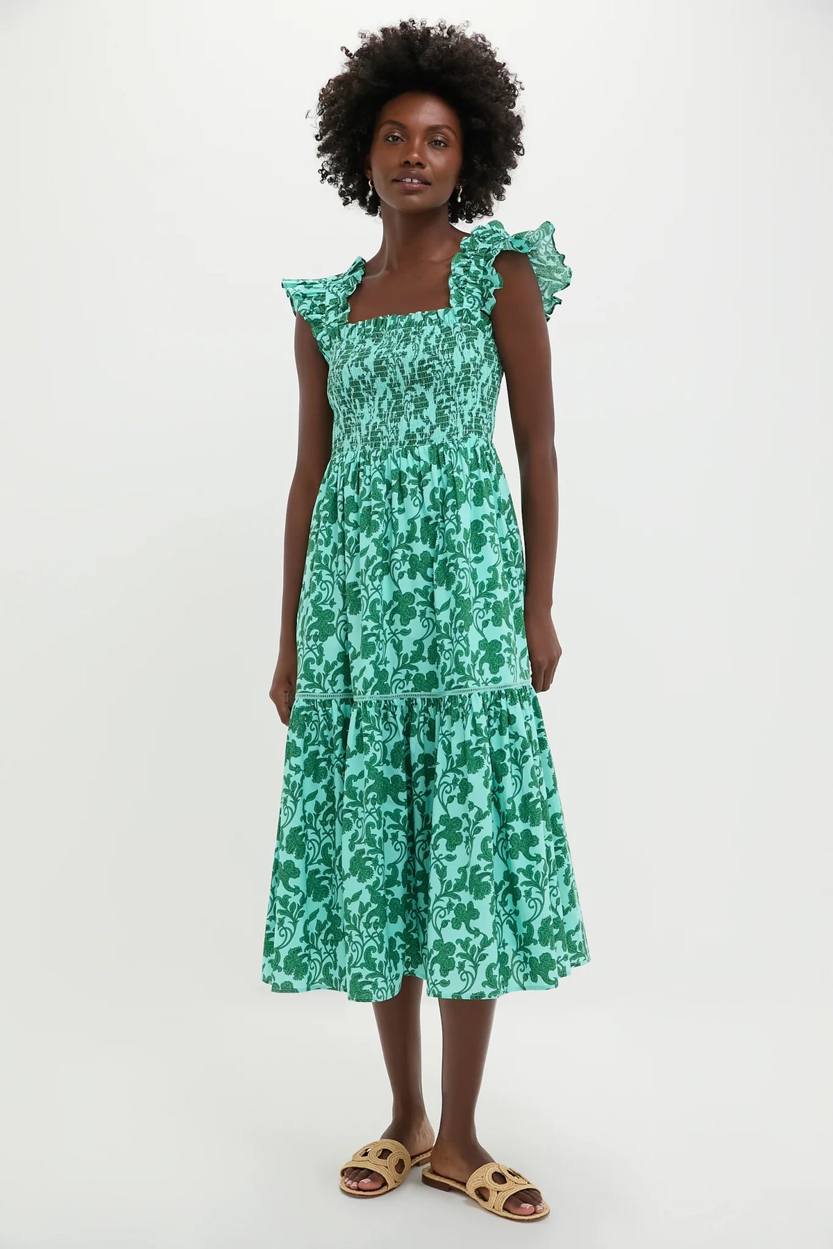 Mint Julep Floral Eleanor Midi Dress