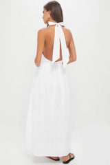 White Halter Marcie Dress