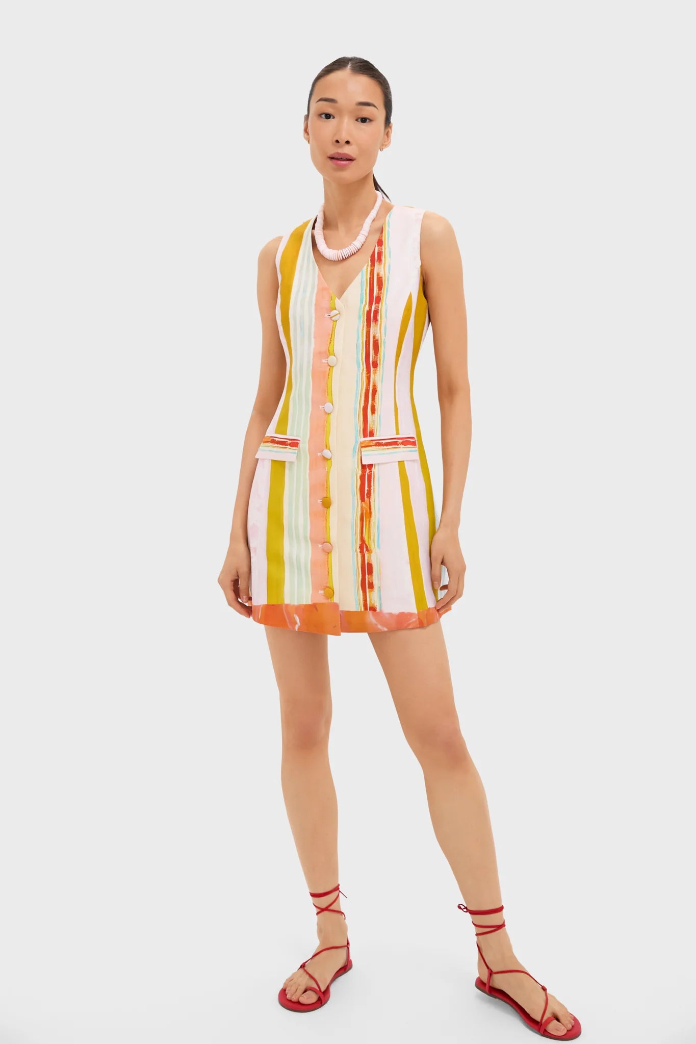 Abstract Stripe Suni Dress