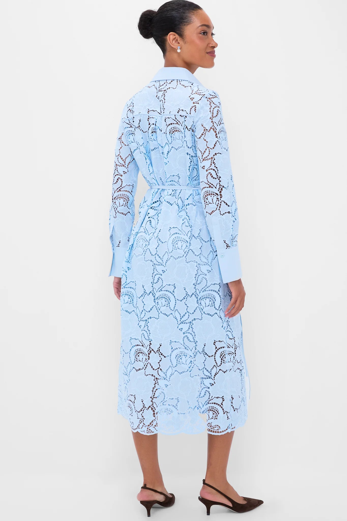 Dream Blue Long Sleeve Shirt Dress