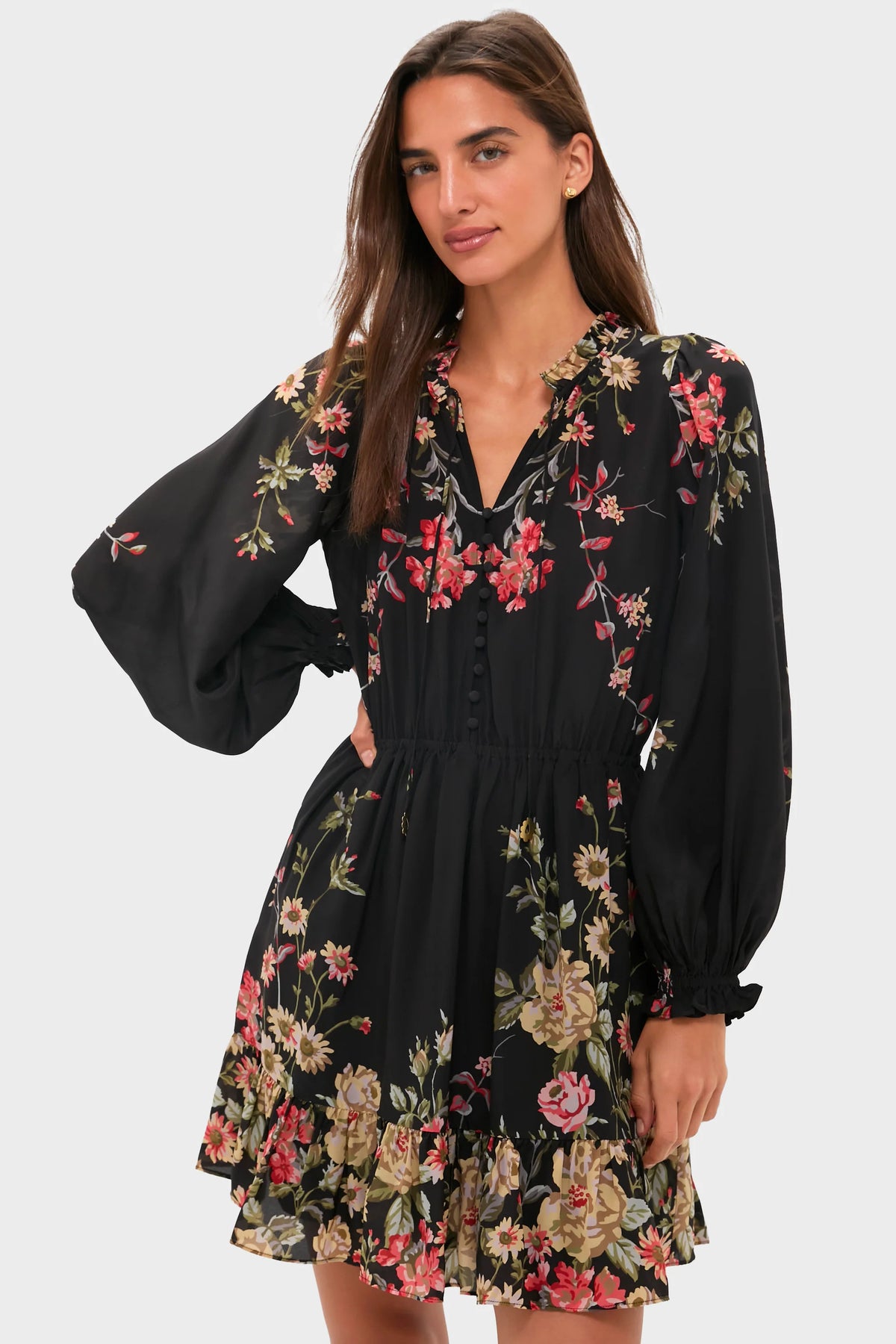 Multi Jolie Print Short Sleeve Mini Dress