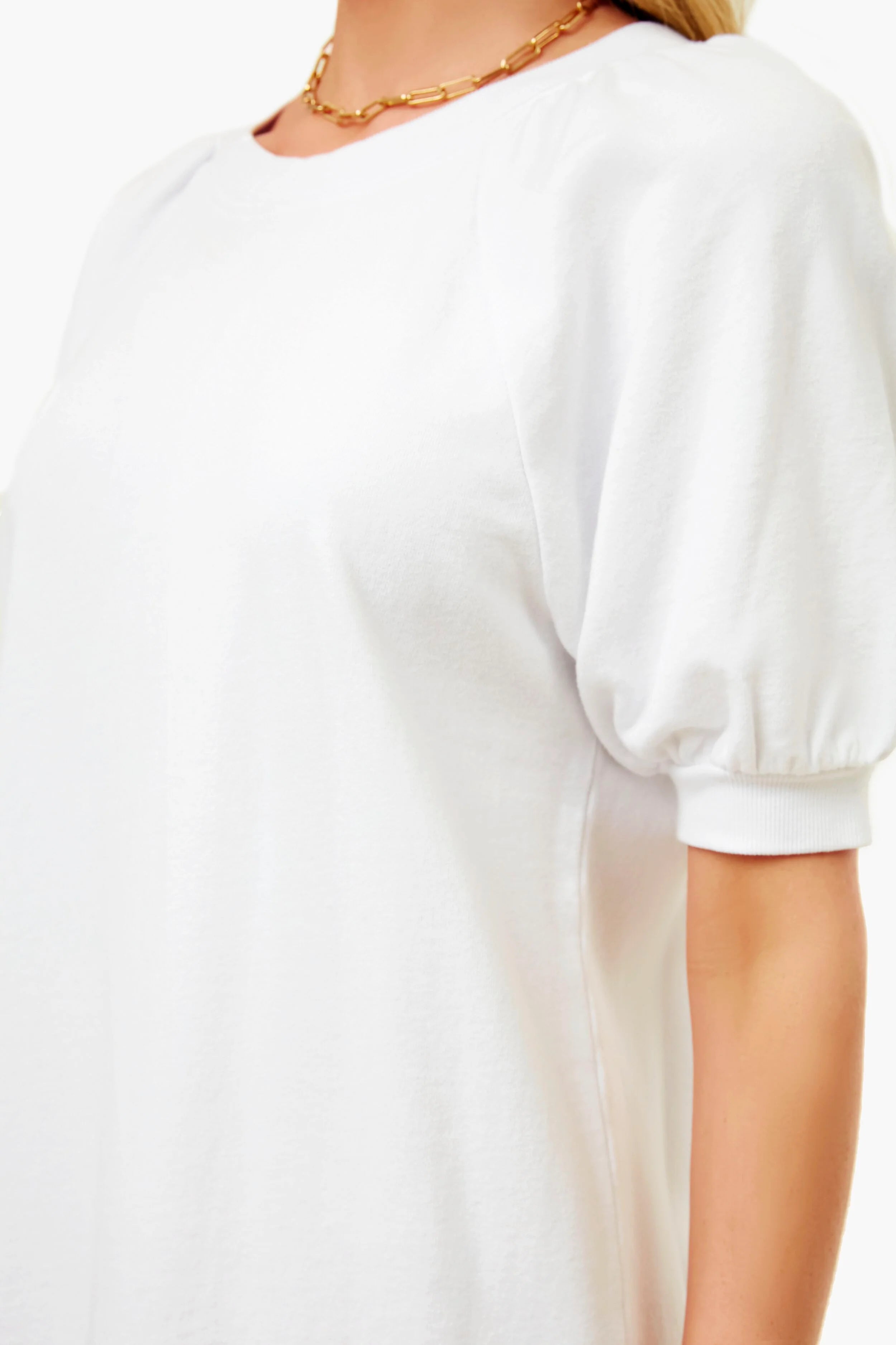 White Gianna Terry Dress