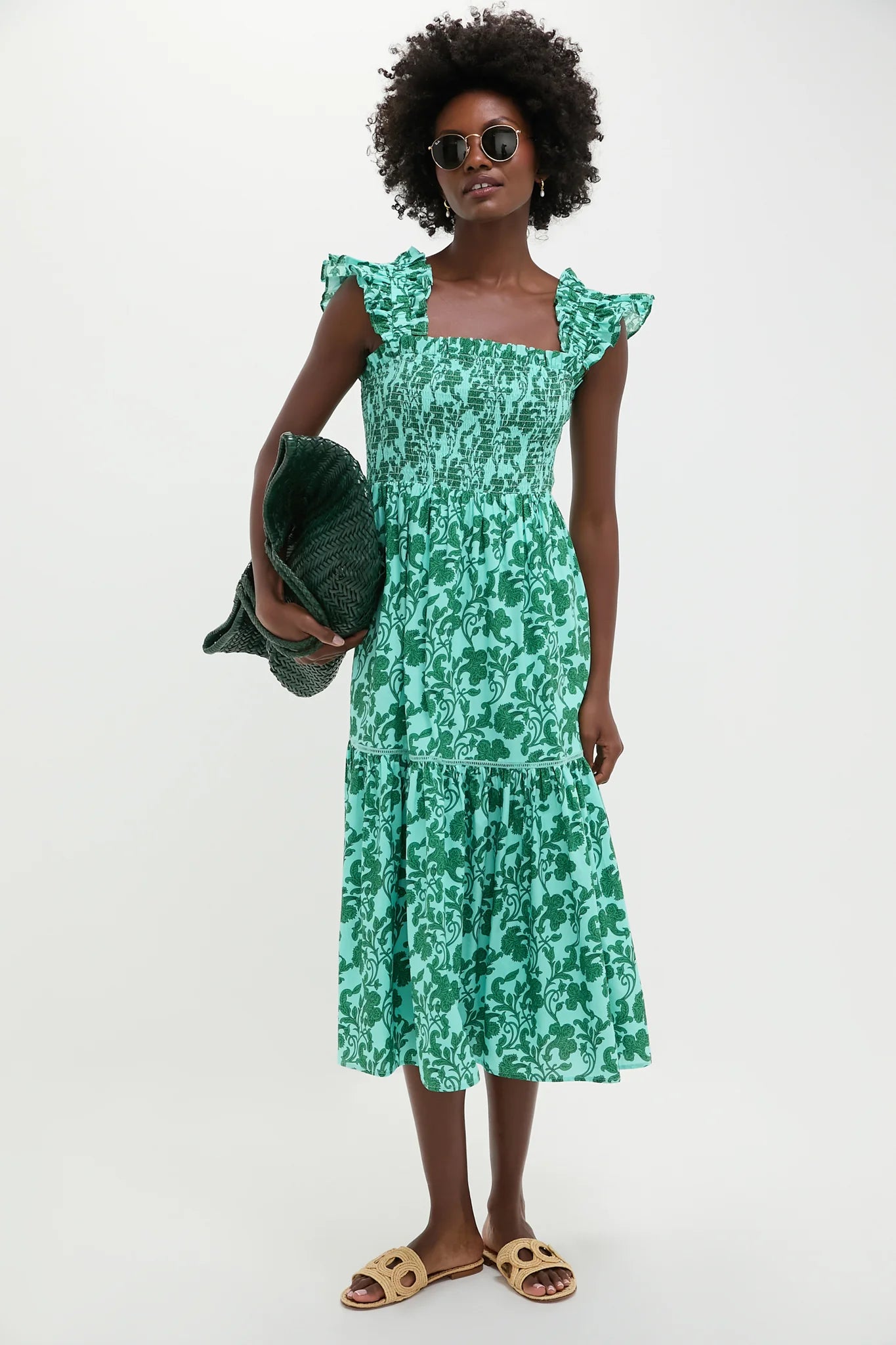 Mint Julep Floral Eleanor Midi Dress