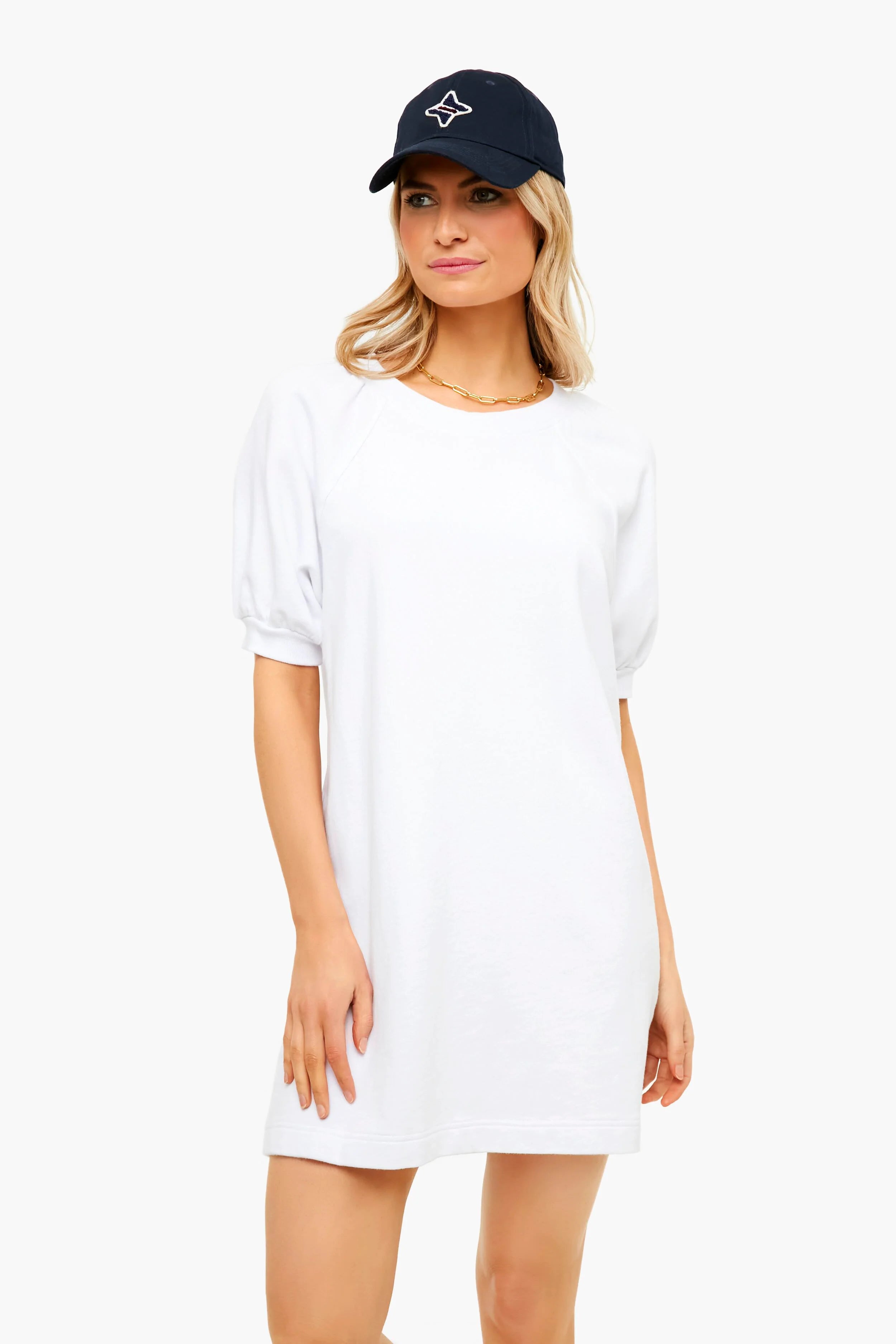 White Gianna Terry Dress