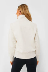 Birch Marl Darah Half Zip Sweat