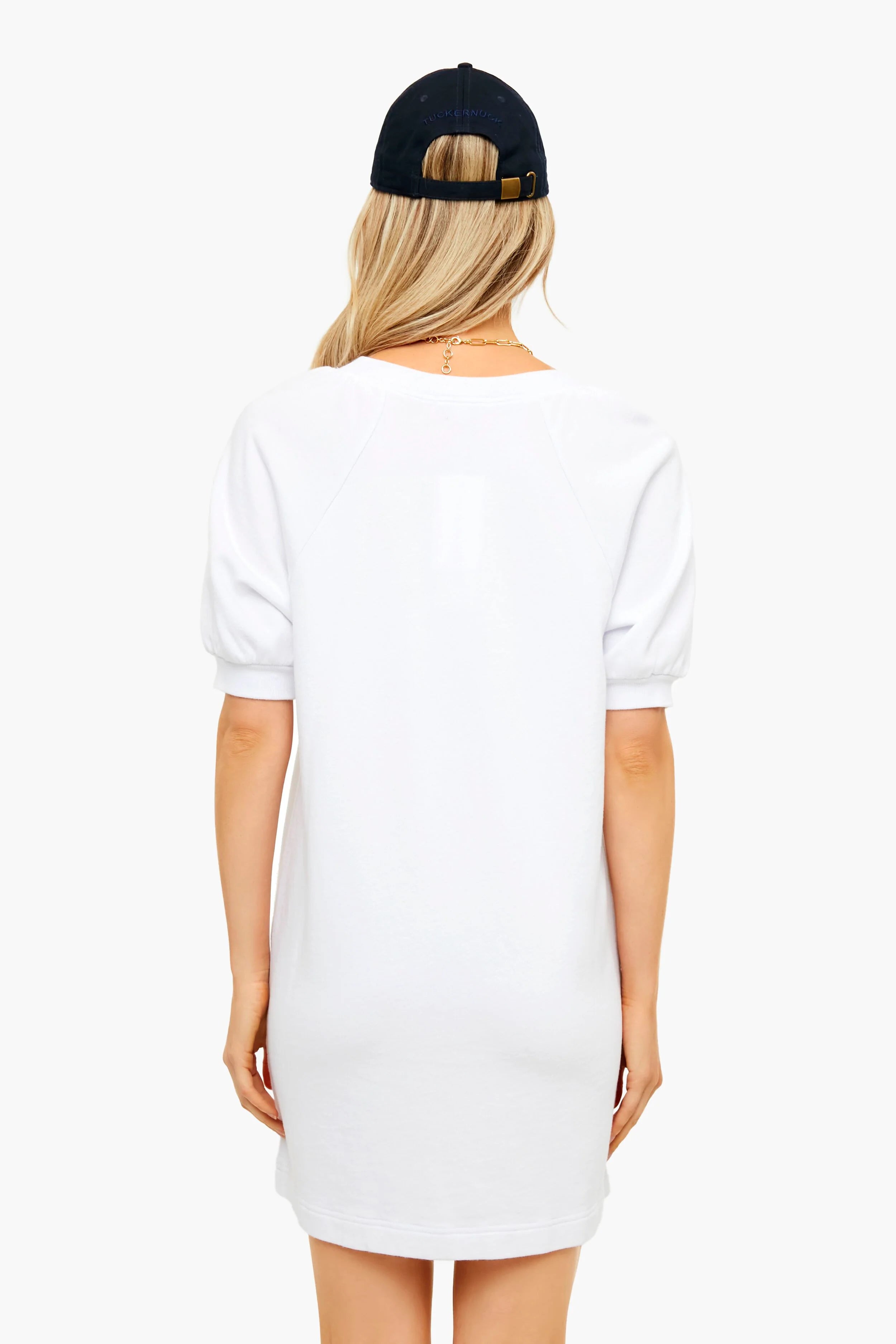 White Gianna Terry Dress