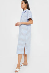 Blue and Red Stripe Reina Dress