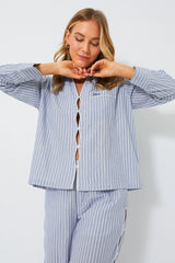 Blue Bree Binding Sleepwear Set