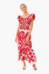 Ruby Henrietta Print Smocked Slip Dress