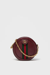 Gucci Red Mini Round Ophidia Leather Crossbody Bag
