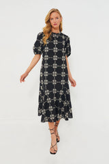 Black Eyelet Lewis Dress