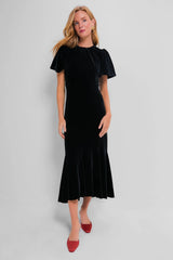Black Velvet Elodie Dress