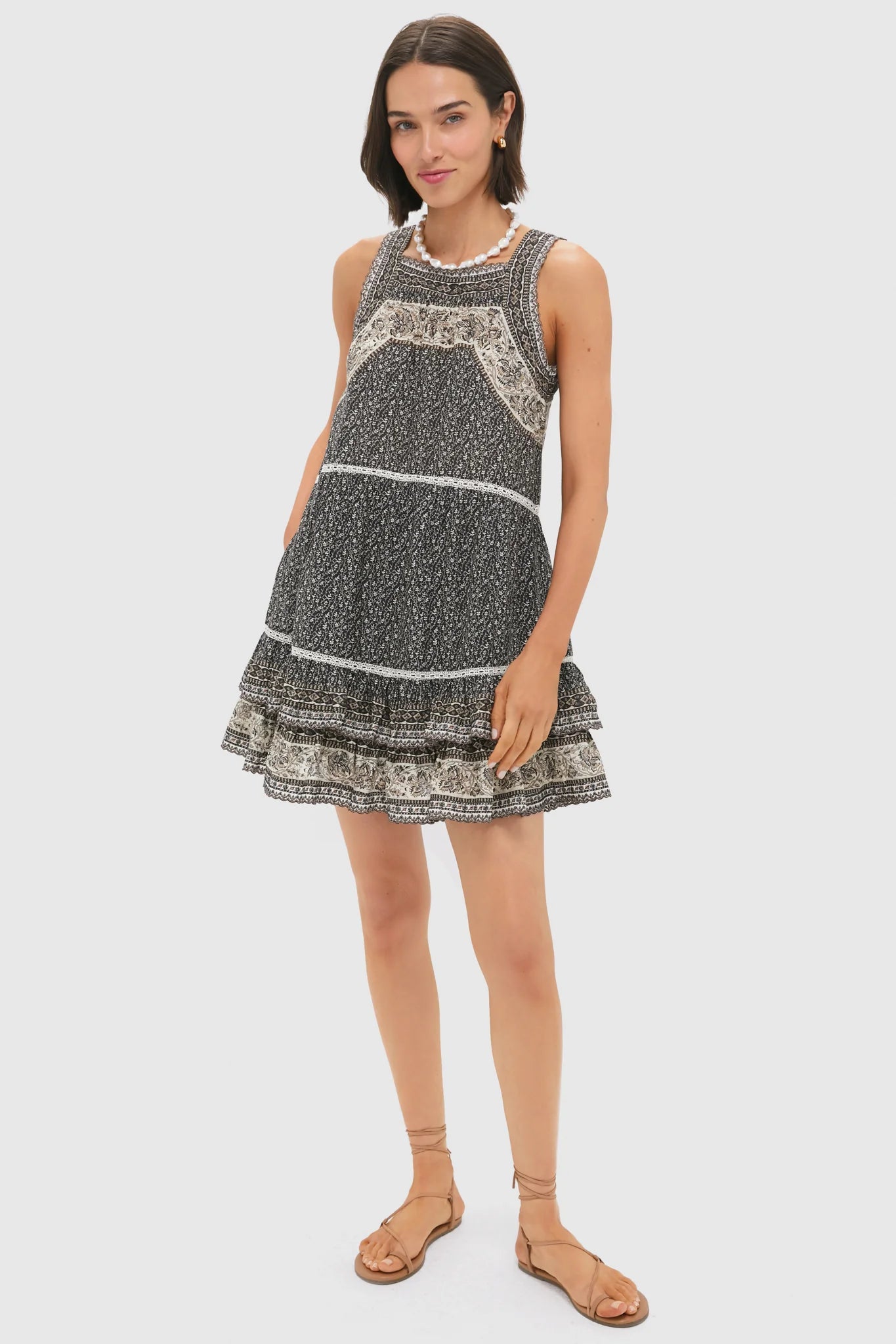 Multi Palma Print Tank Tunic Dress