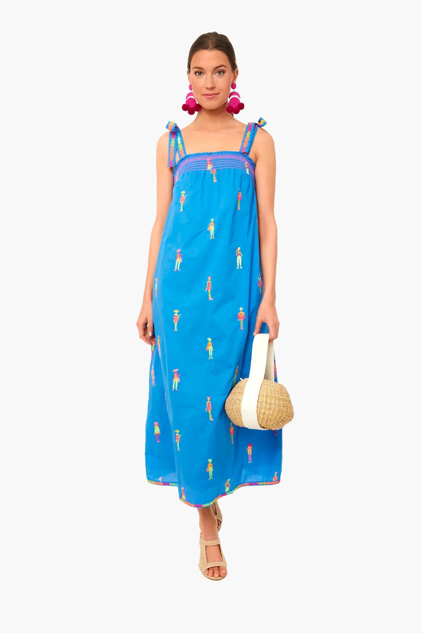 Africa Blue Hot Lips Dress