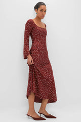 Burnt Umber Narah Maxi Dress