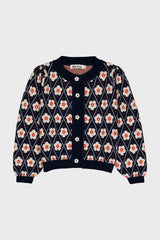 Navy Flower Lison Cardigan