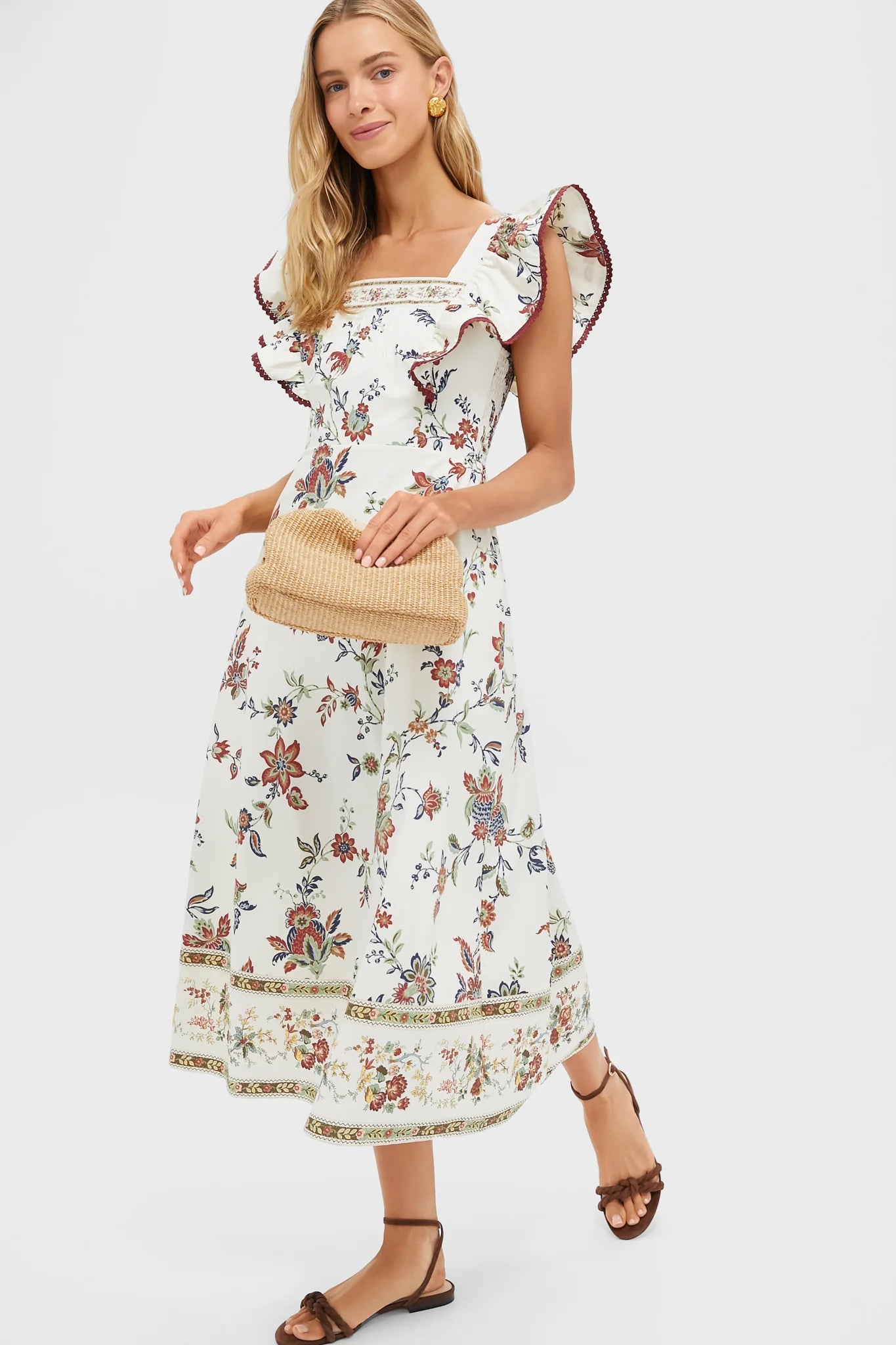 Terracotta Chintz Cotton Nora Dress