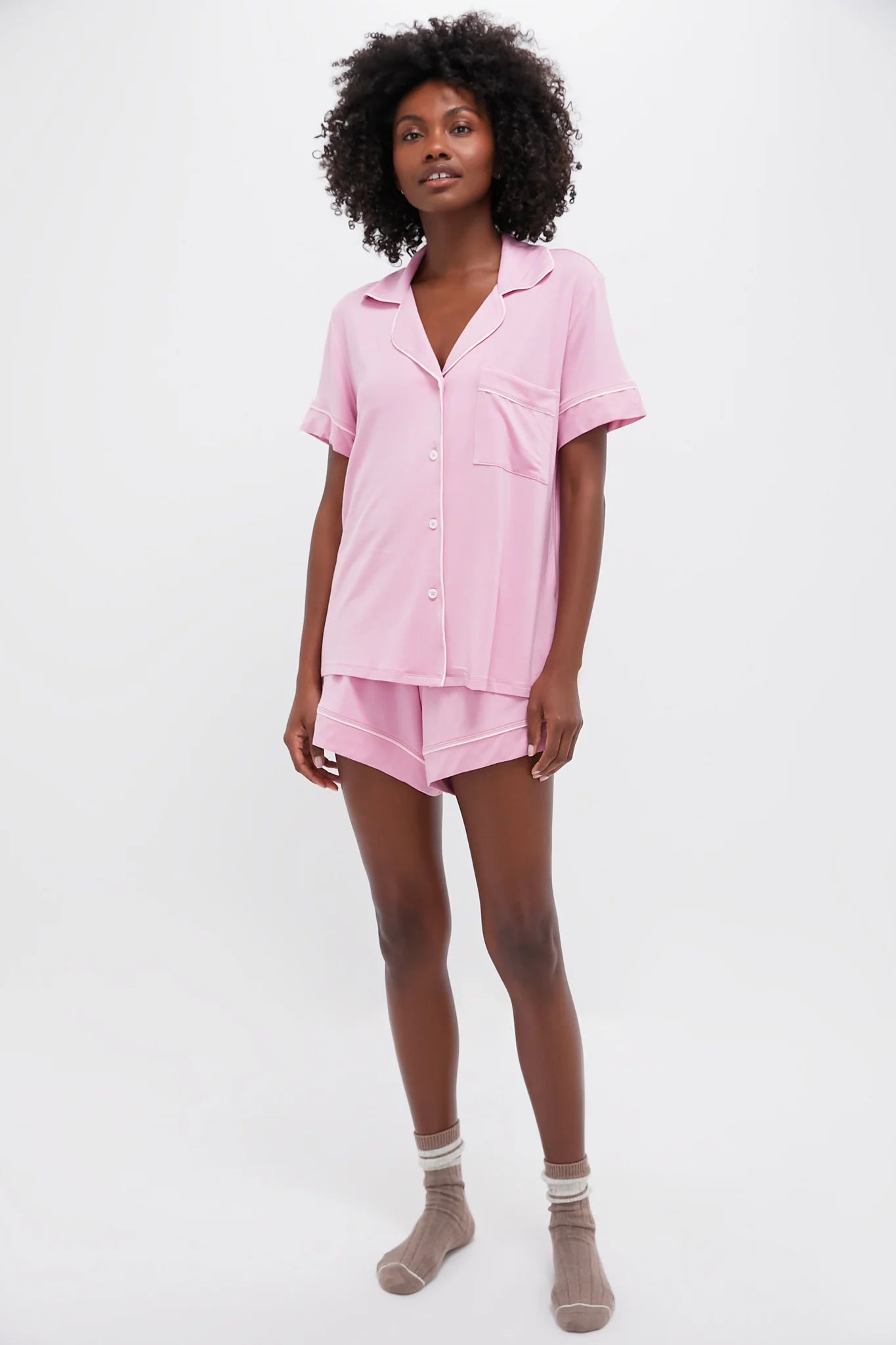 Rose Quartz Petal Pink Gisele Short PJ Set