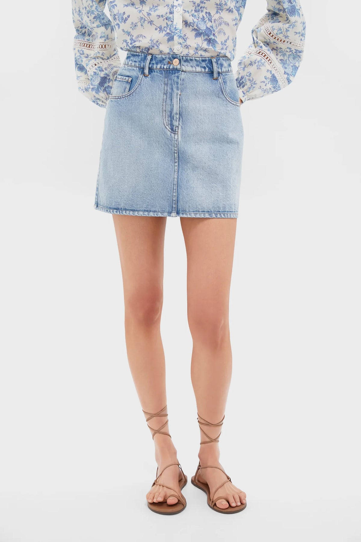 Acid Wash Denim Pippa Mini Skirt