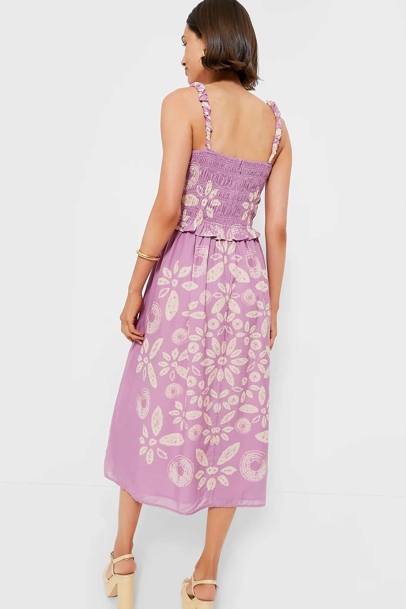 Lilac Thea Tie Dye Print Tank Dress