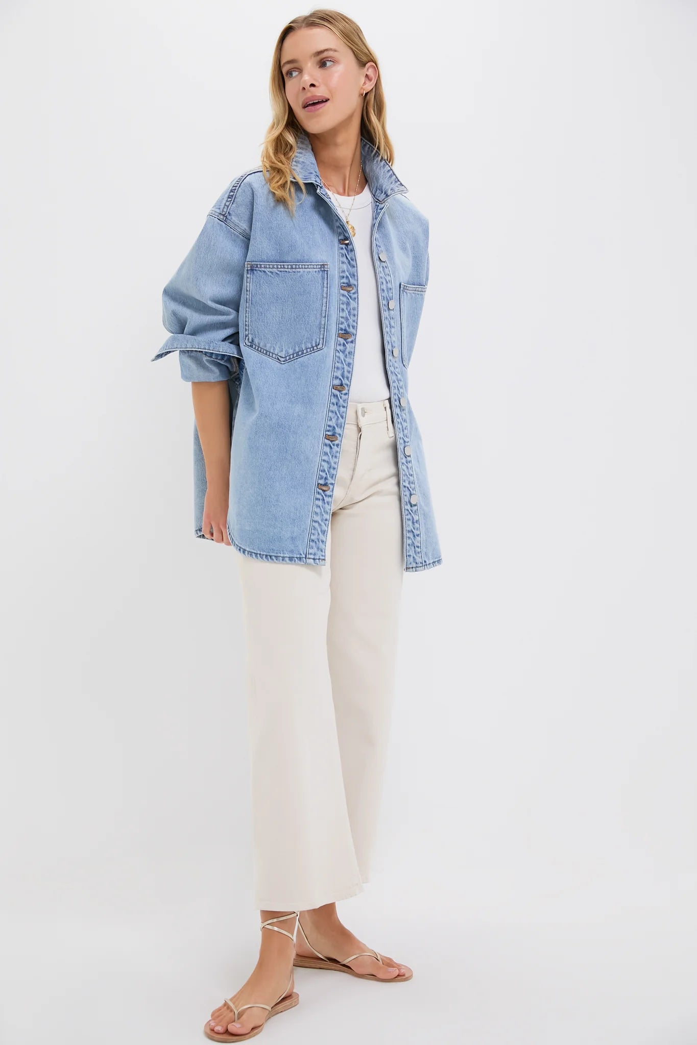 90s Blue Organic Denim Overshirt