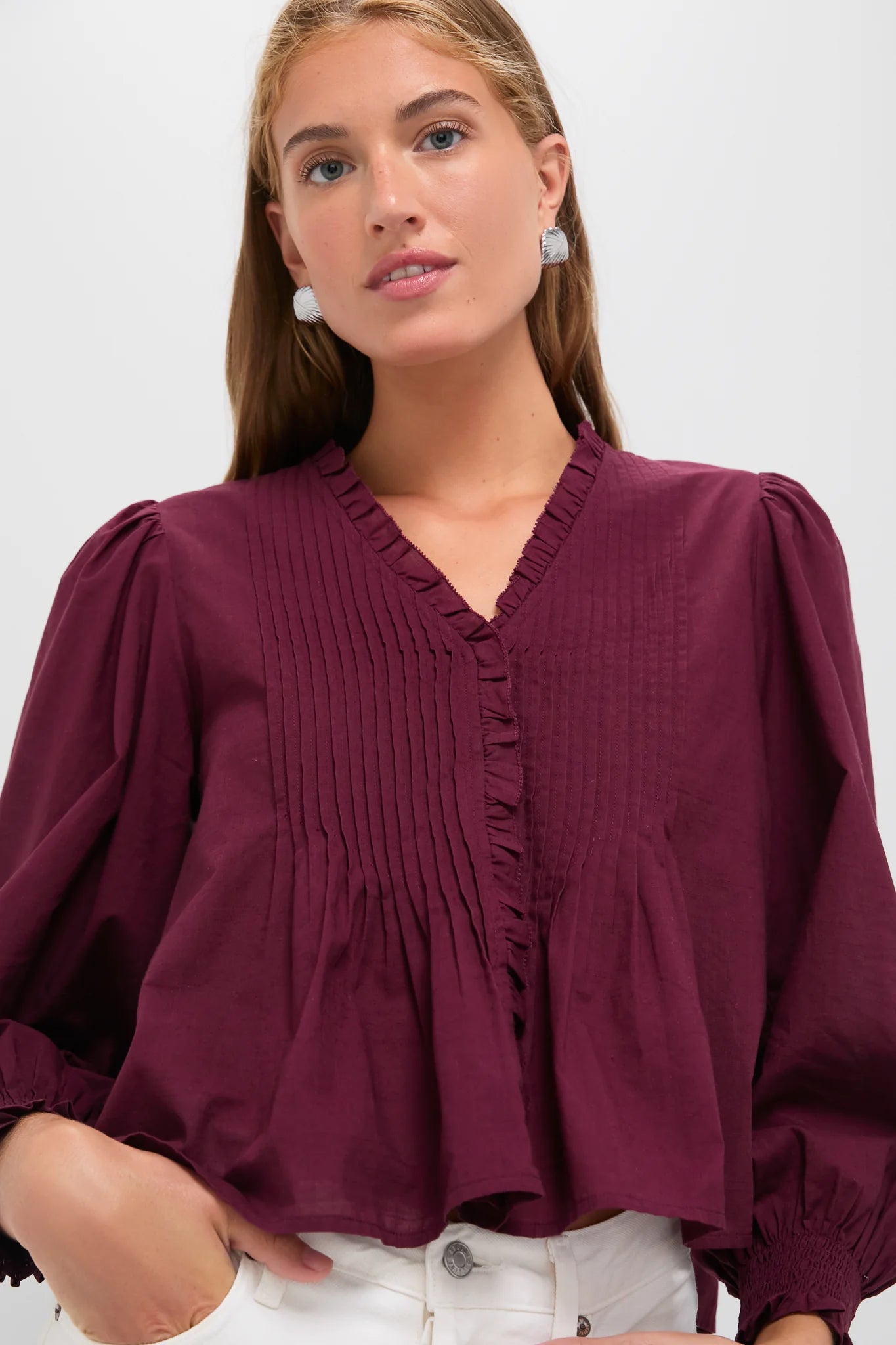 Exclusive Burgundy Anise Long Sleeve Top