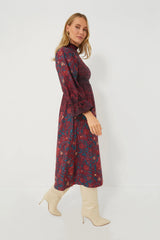 Merlot Lasa Aurnia Midi Dress