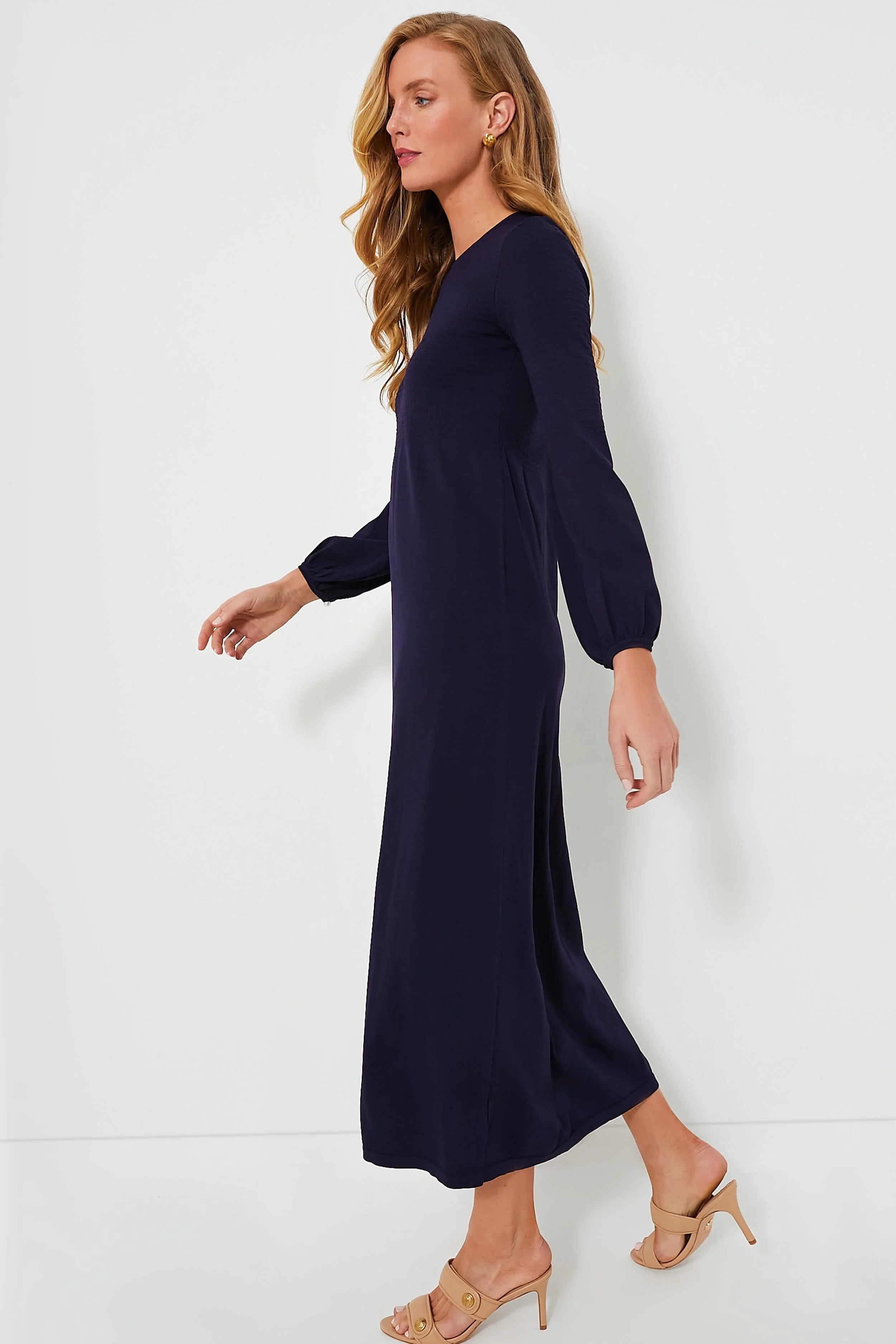 Navy Double Knit Lennox Dress